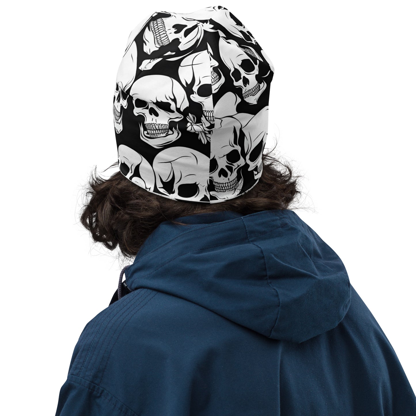 "All-Over Skulls" Beanie HatS