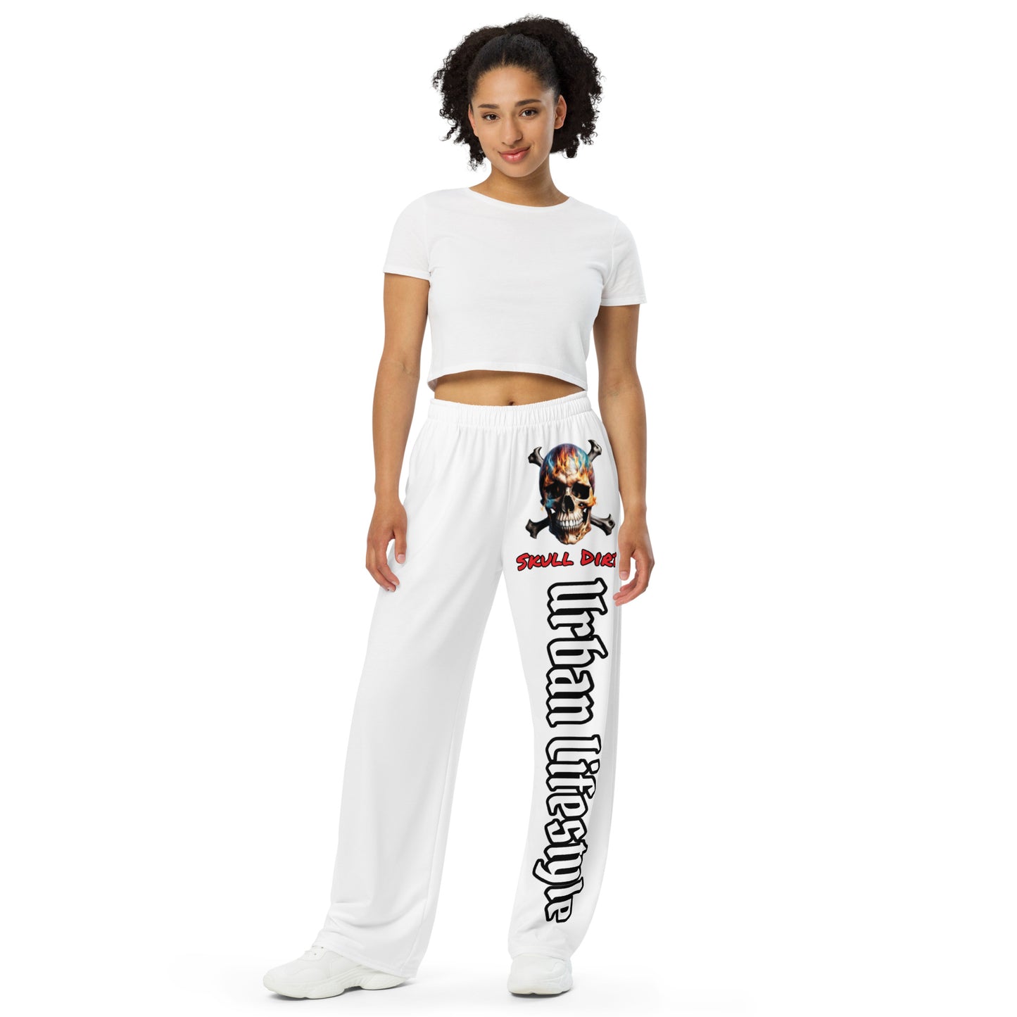 "Urban Lifestyle" All-over print unisex wide-leg pants PanT WomA