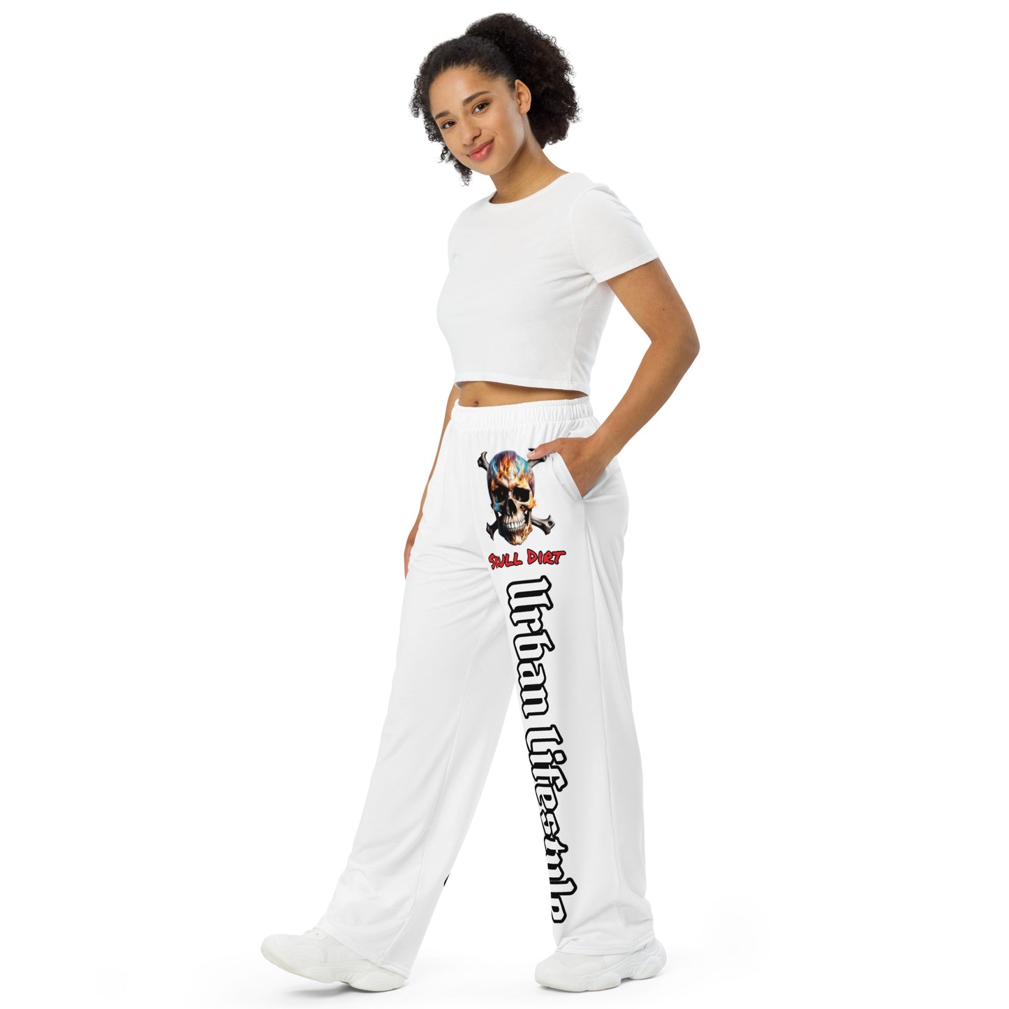 "Urban Lifestyle" All-over print unisex wide-leg pants PanT WomA