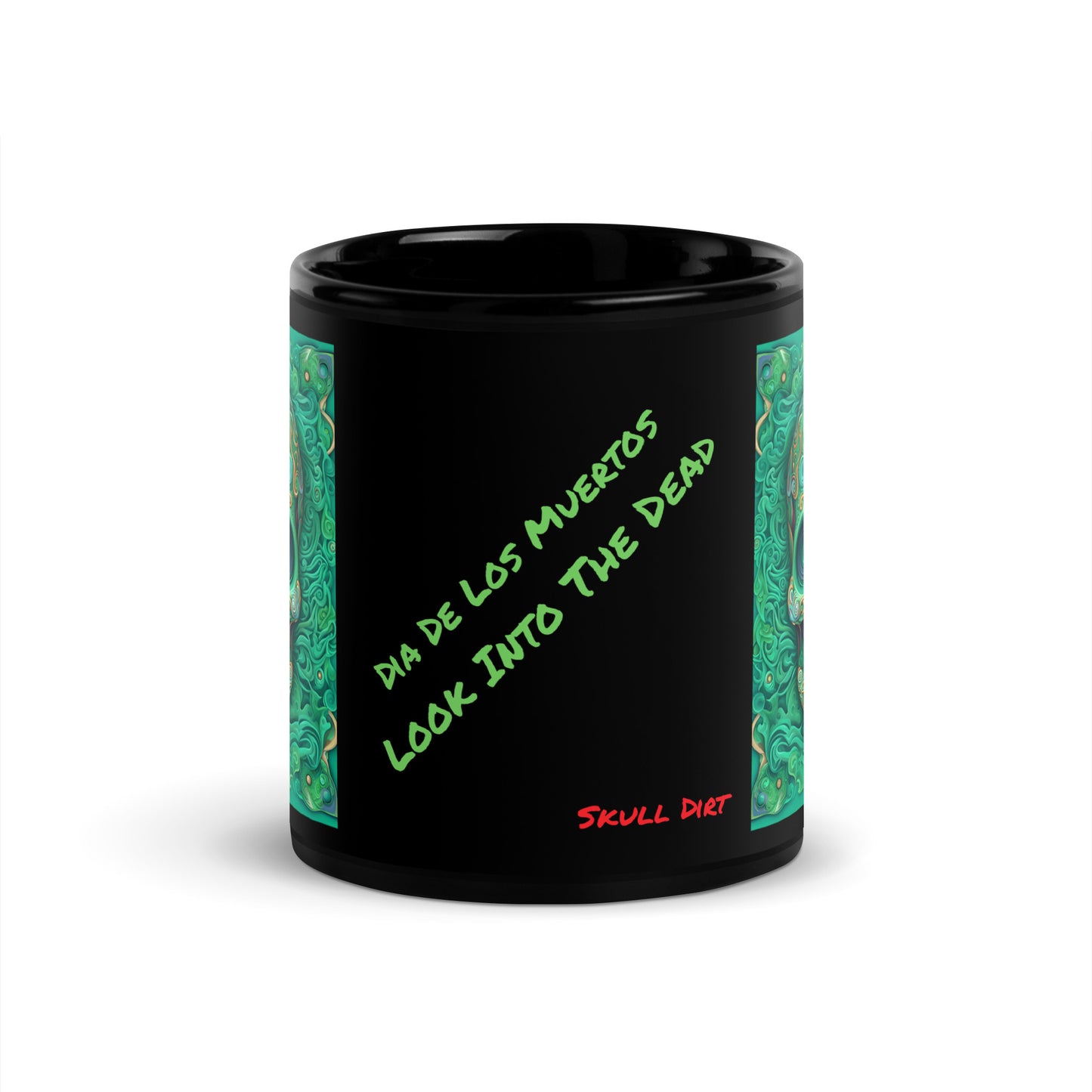 "Look Into The Dead" Black Glossy MugS LinD