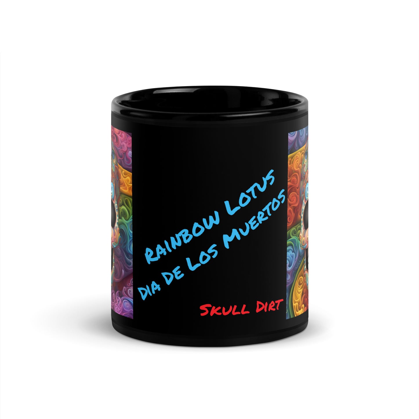 "RainBow Lotus" Black Glossy MugS RaiL
