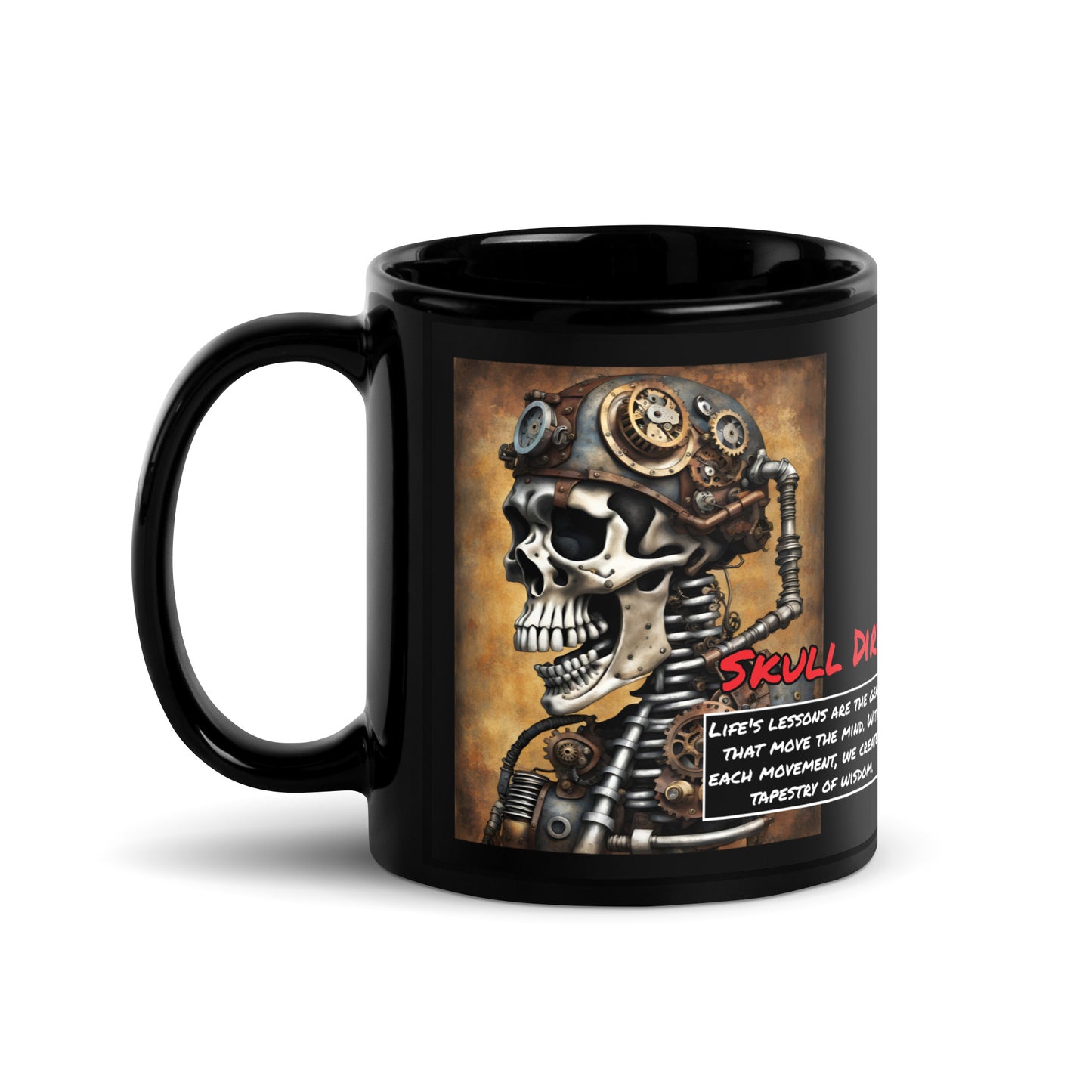 "Tapestry Of Wisdom" Black Glossy Mug TofW MugS