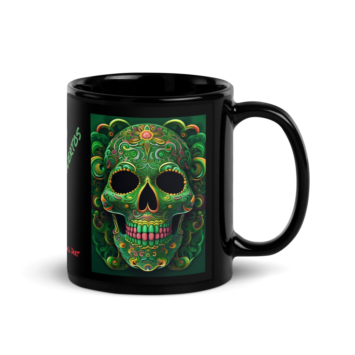 "Green God" Black Glossy MugS GreG