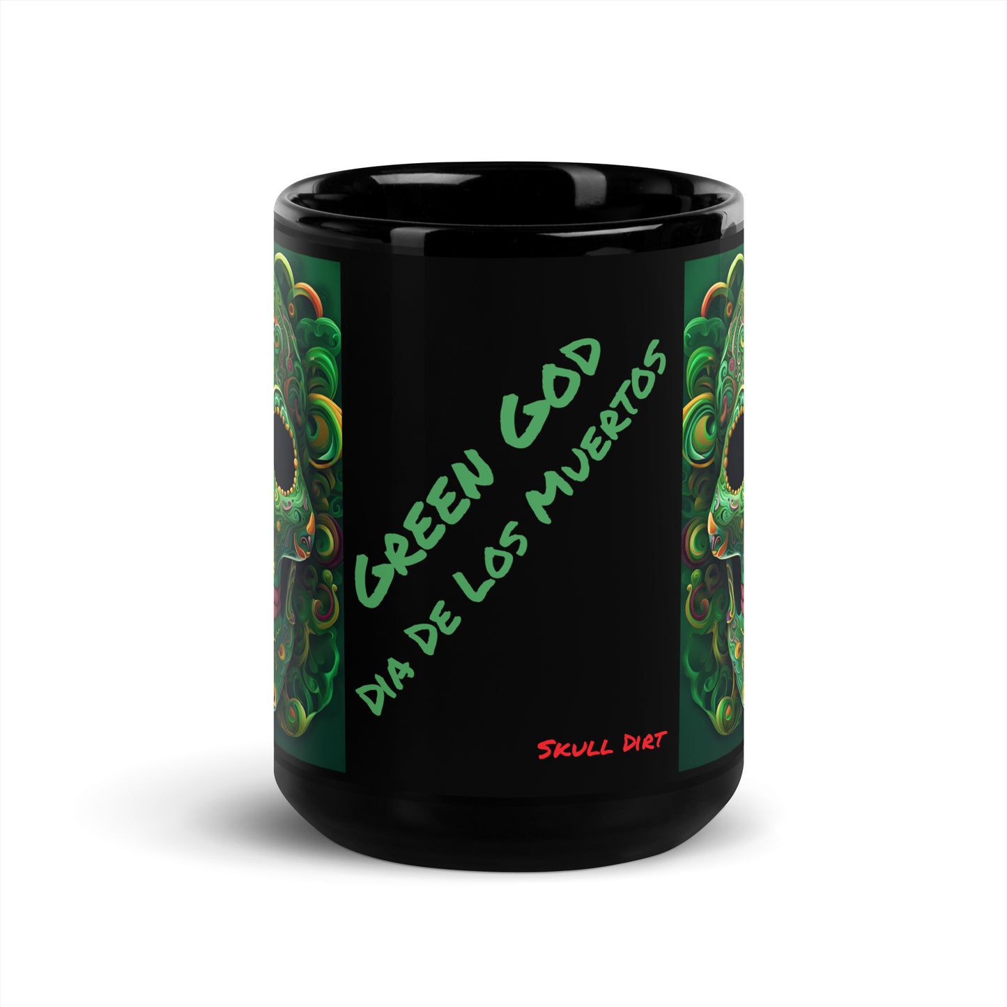 "Green God" Black Glossy MugS GreG