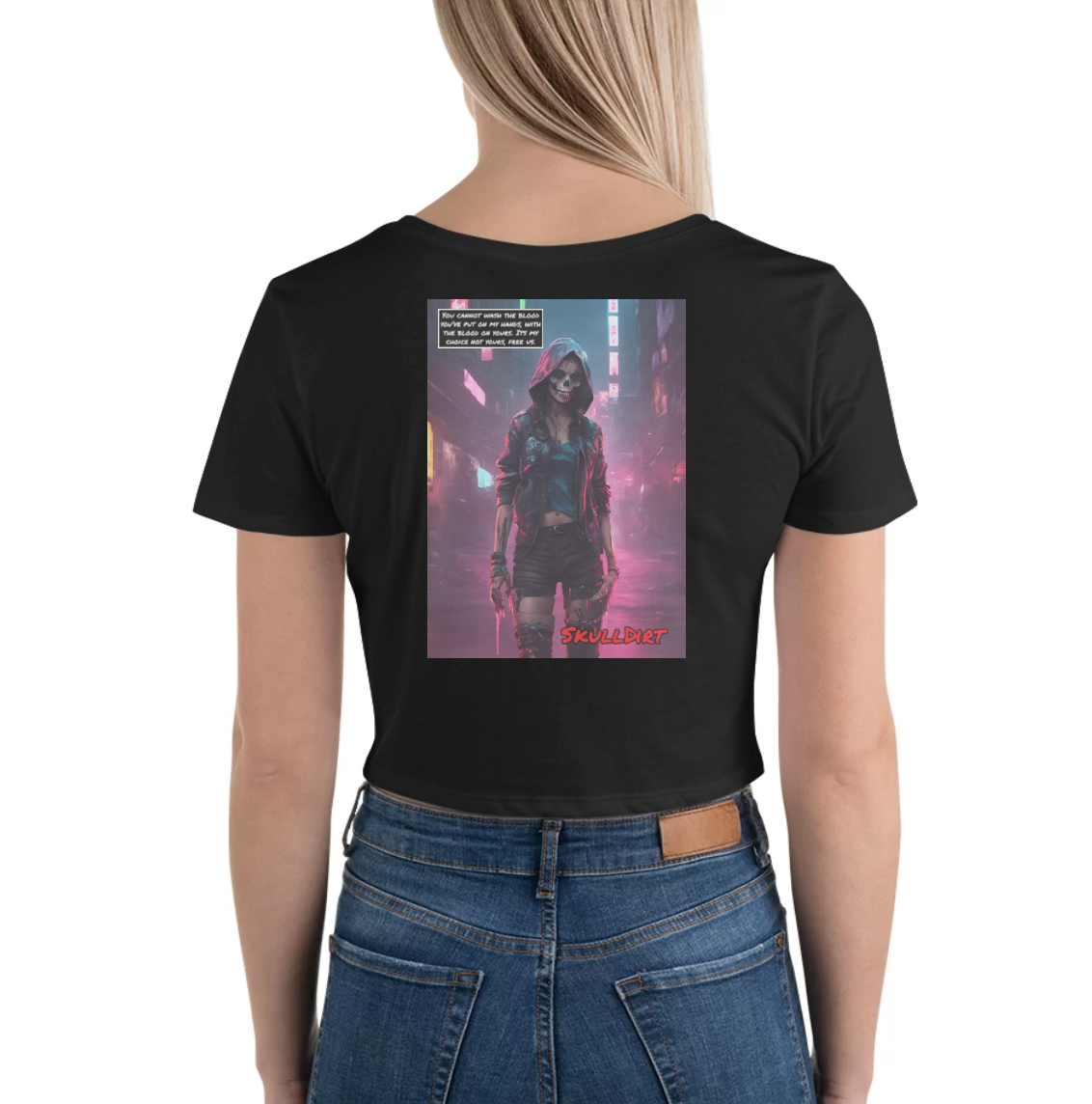 "Bloody Hands" Women’s Crop Tee BloH WomA