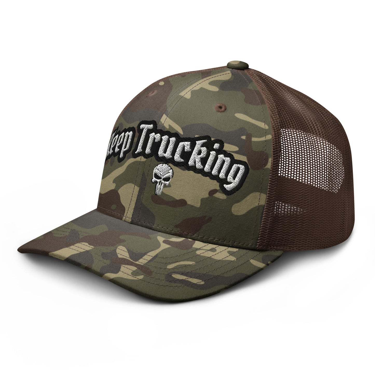 "Keep Trucking" Camouflage trucker HatS