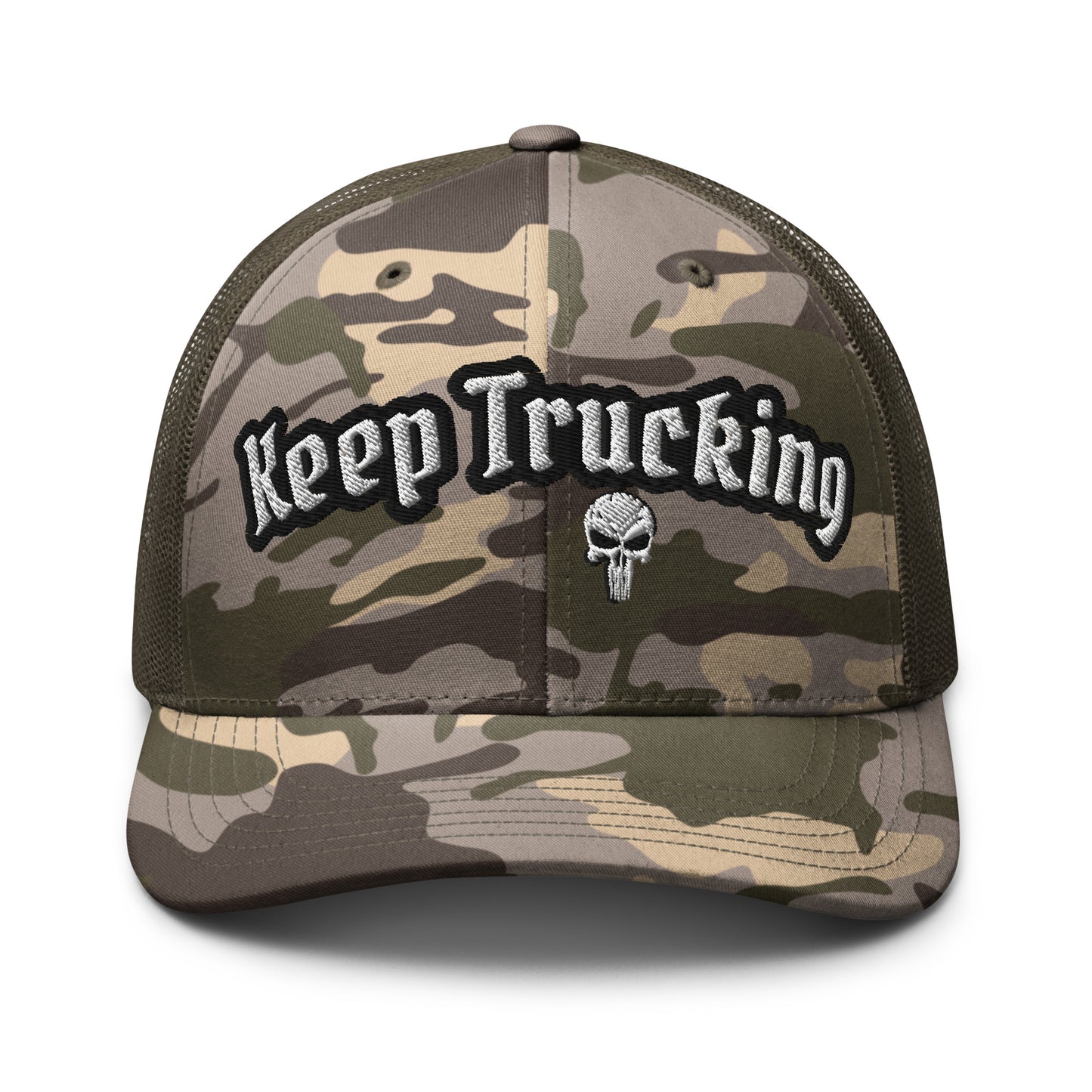 "Keep Trucking" Camouflage trucker HatS