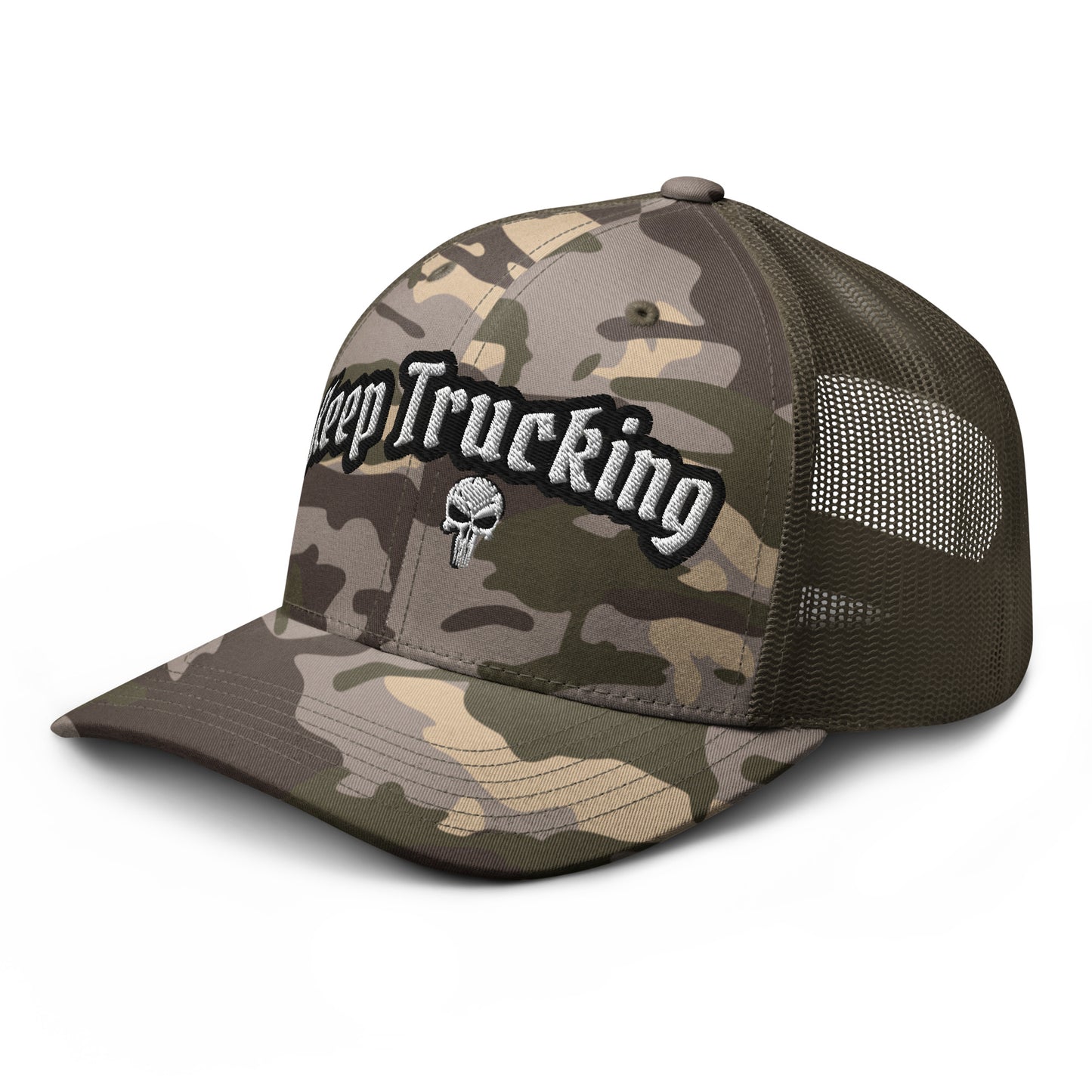 "Keep Trucking" Camouflage trucker HatS