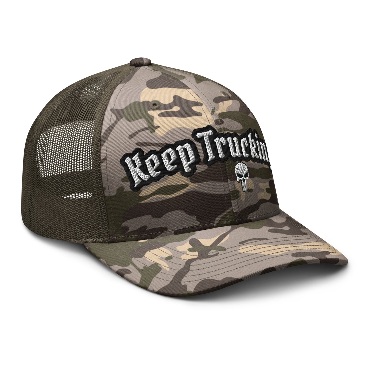 "Keep Trucking" Camouflage trucker HatS