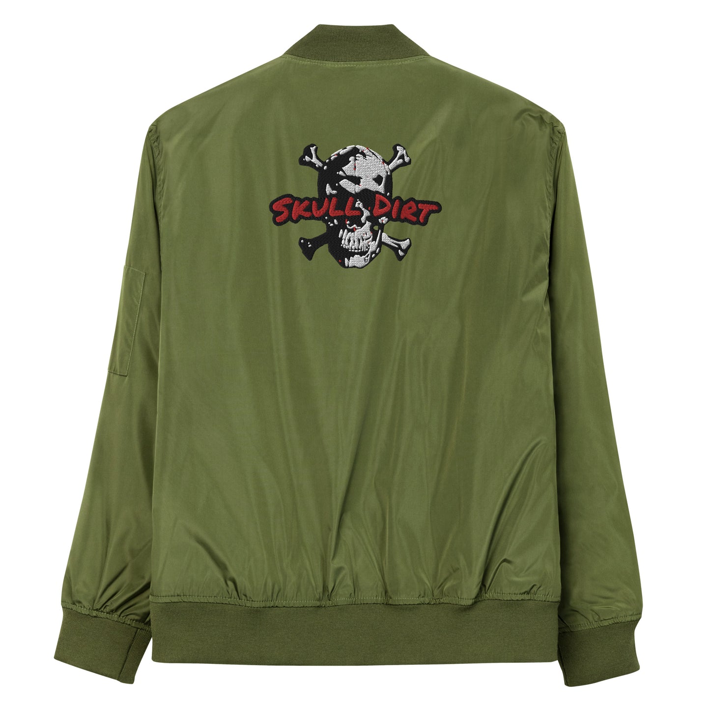 "Skull Dirt Crossbone" Premium recycled bomber jacket WinT