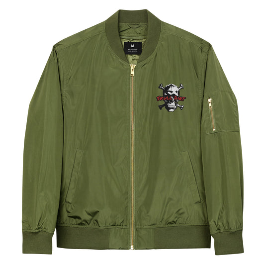 "Skull Dirt Crossbone" Premium recycled bomber jacket WinT