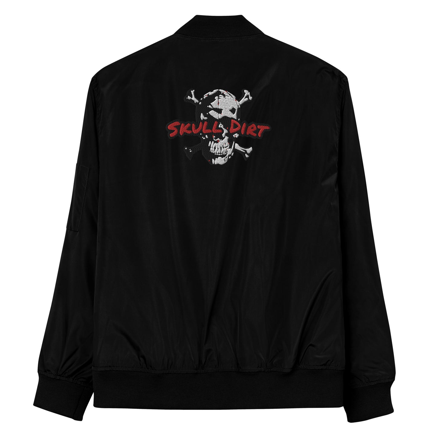 "Skull Dirt Crossbone" Premium recycled bomber jacket WinT
