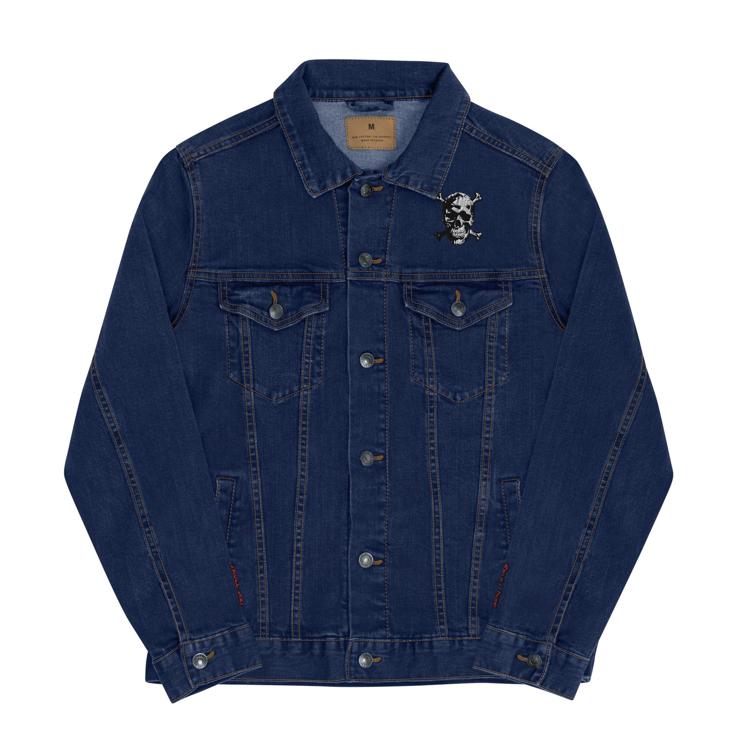 "Skull Dirt Crossbones" Unisex denim jacket WinT