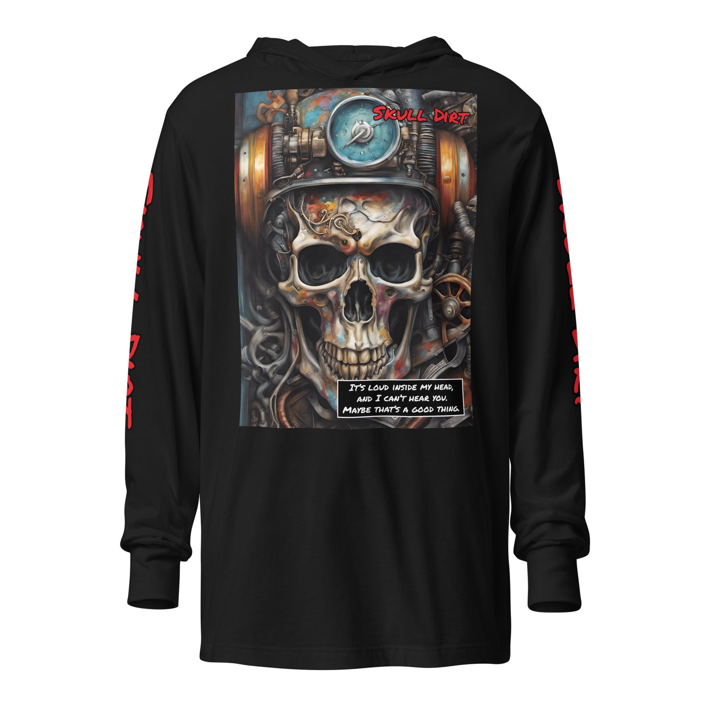 "I Can't Hear You" Hooded long-sleeve tee IcaH LonS