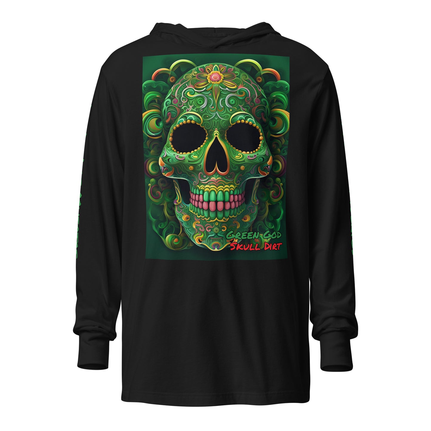 "Green God" Hooded long-sleeve tee GreG LonS CnD