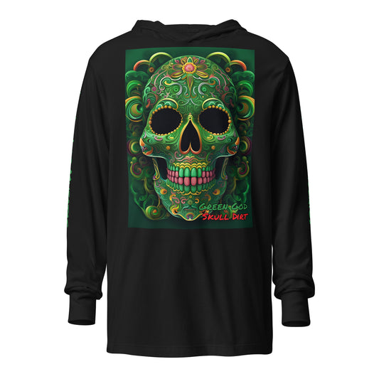 "Green God" Hooded long-sleeve tee GreG LonS CnD