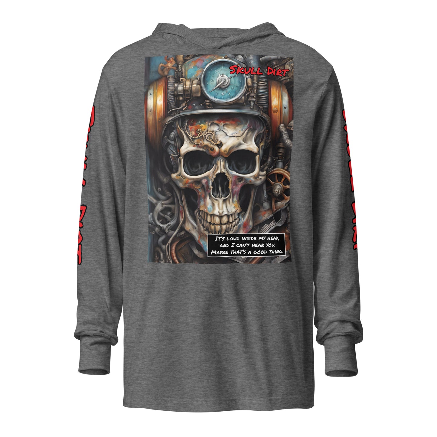 "I Can't Hear You" Hooded long-sleeve tee IcaH LonS