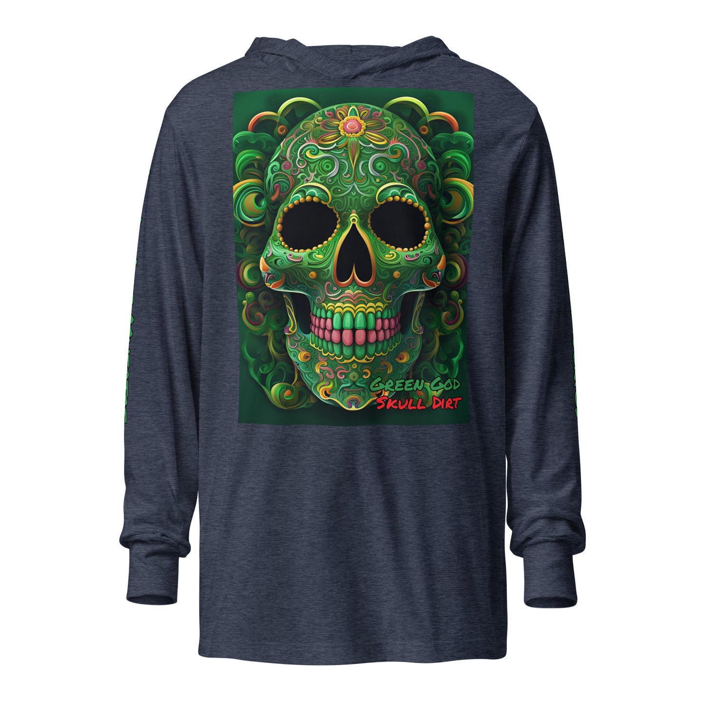 "Green God" Hooded long-sleeve tee GreG LonS CnD