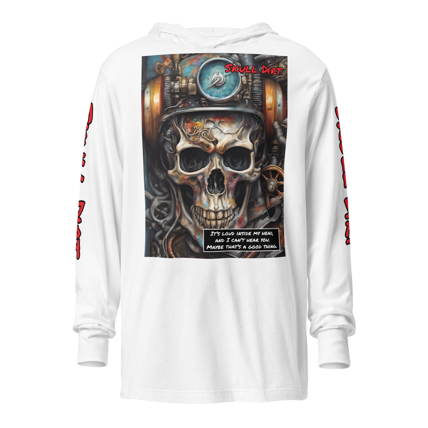 "I Can't Hear You" Hooded long-sleeve tee IcaH LonS