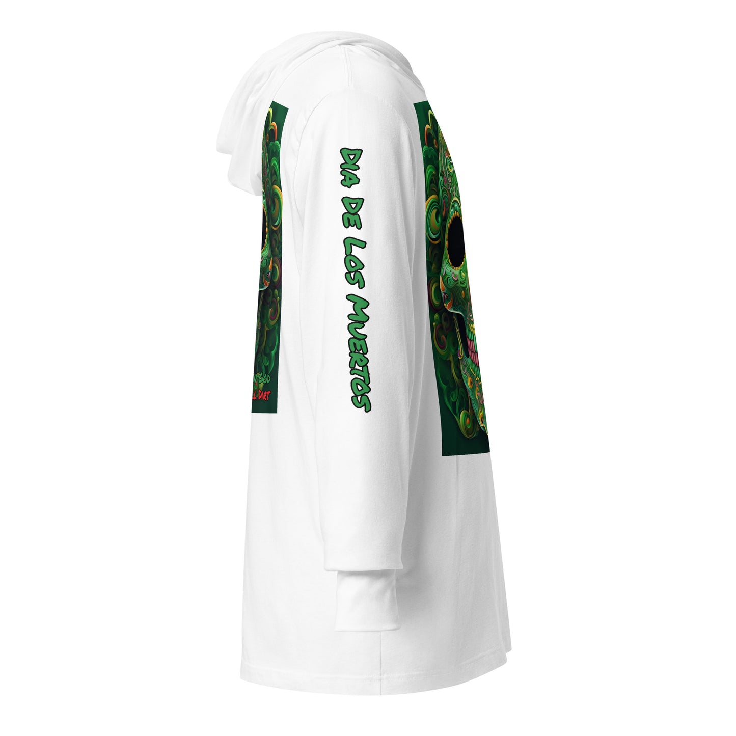 "Green God" Hooded long-sleeve tee GreG LonS CnD