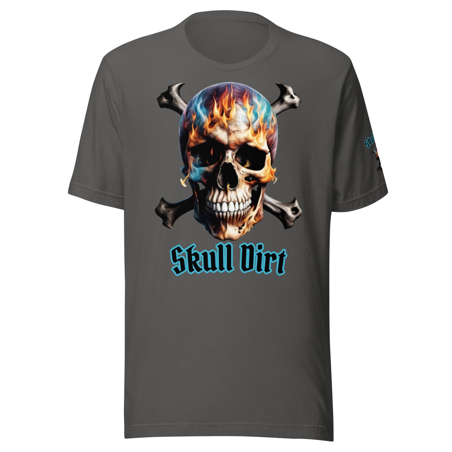 "Skull Dirt Crossbone" Unisex t-shirt TeeS WomA