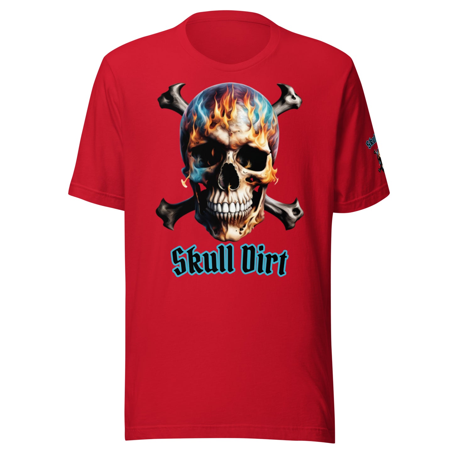 "Skull Dirt Crossbone" Unisex t-shirt TeeS WomA