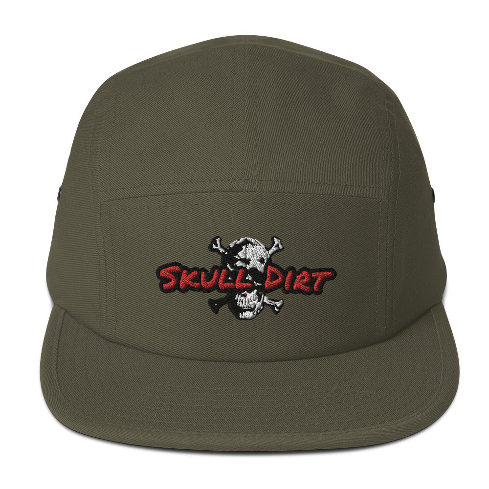 "Skull Dirt Crossbones" Five Panel Cap HatS