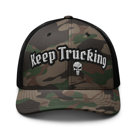 "Keep Trucking" Camouflage trucker HatS