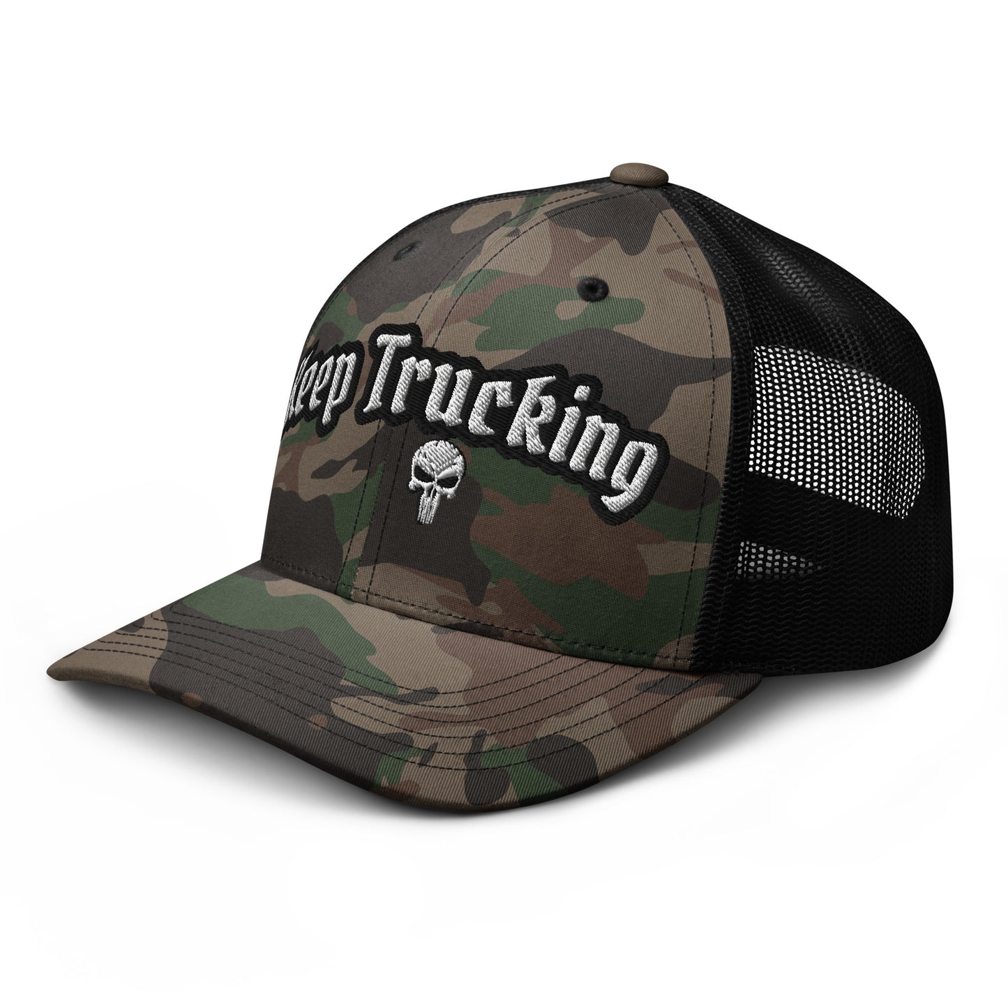 "Keep Trucking" Camouflage trucker HatS