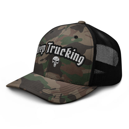 "Keep Trucking" Camouflage trucker HatS