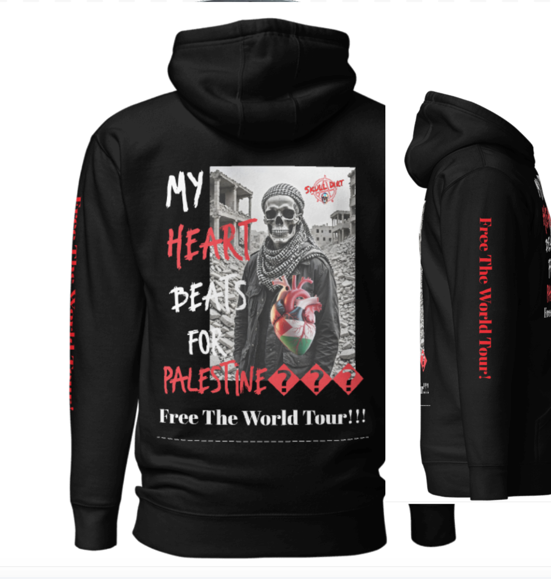 Free The World Tour! - Unisex Hoodie Printed Front, Back & Sleeves