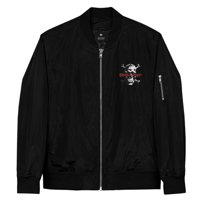 "Skull Dirt Crossbone" Premium recycled bomber jacket WinT