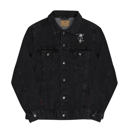 "Skull Dirt Crossbones" Unisex denim jacket WinT
